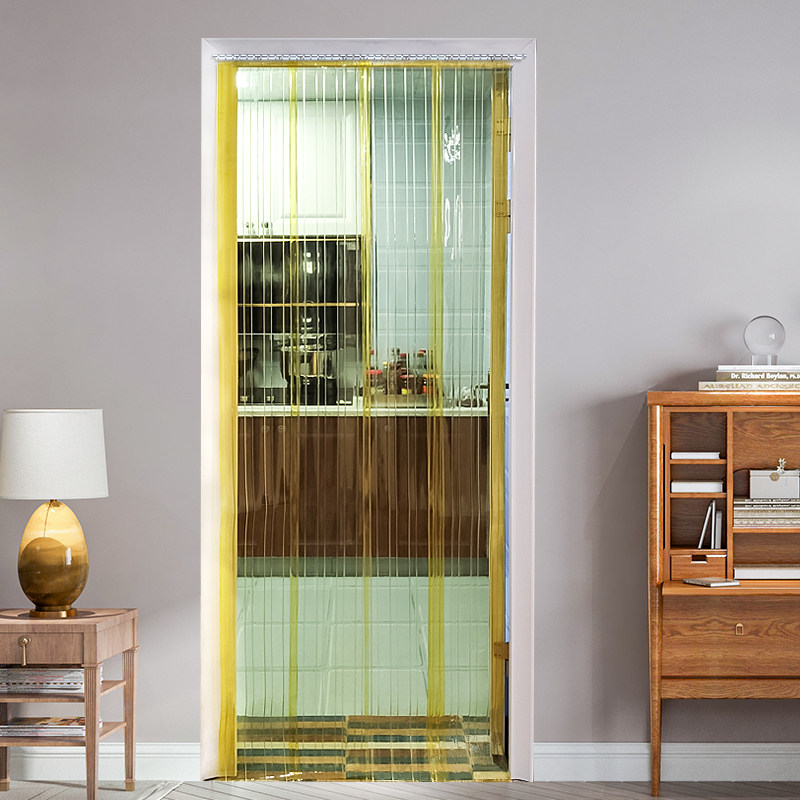 厨房防油烟空调门帘家用防蚊蝇橘黄透明pvc防粘塑料隔断帘挡风帘,居家布艺,门帘,淘宝优惠券,粉丝福利购,淘宝优惠卷