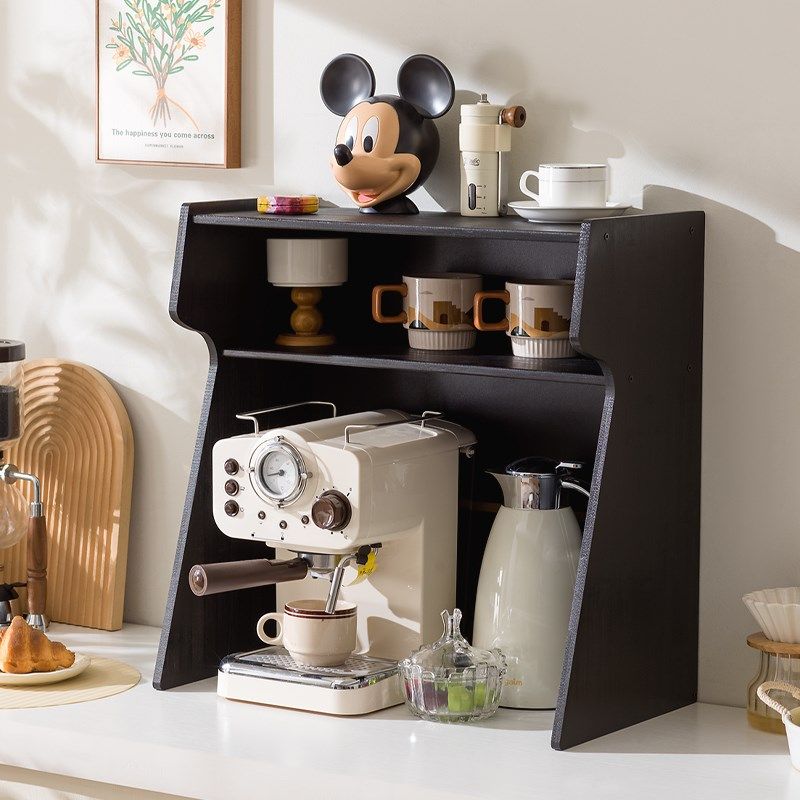 咖啡机置物架桌i面水杯茶具茶杯收纳盒多层防尘杯架多功能餐边柜