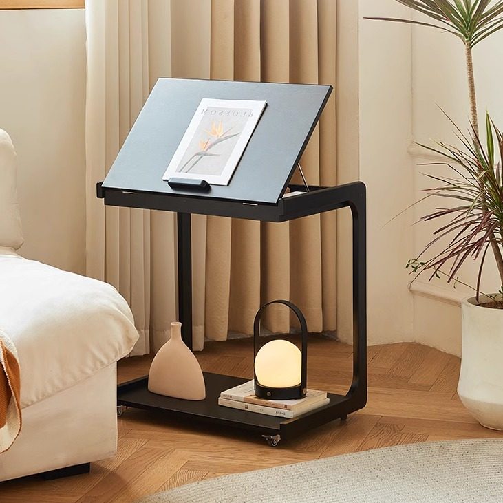 实木沙发边几可移动C型迷你小茶几角几卧室床边桌黑色翻盖床头柜,住宅家具,角几/边几,淘宝优惠券,粉丝福利购,淘宝优惠卷