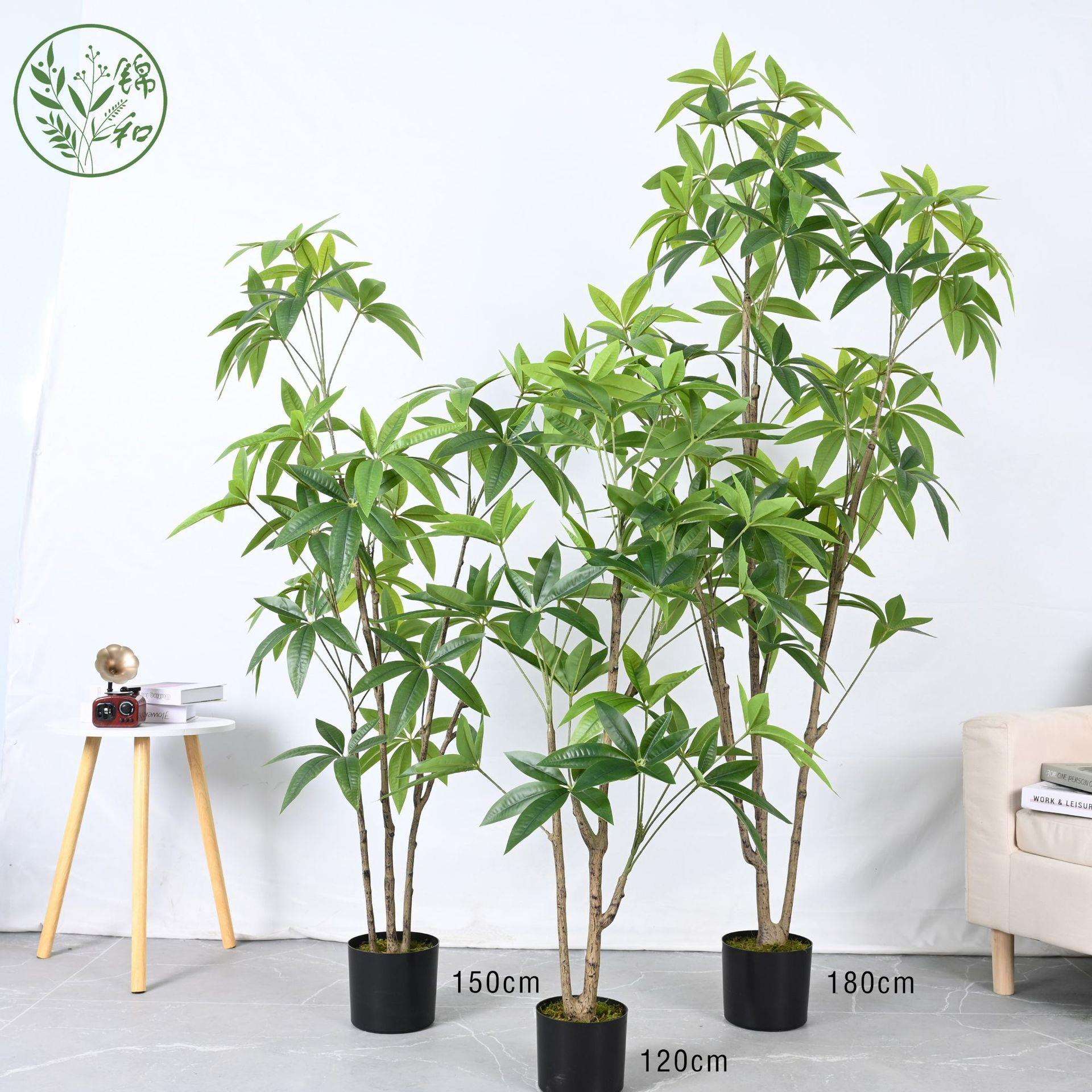 新款仿真发财树家居造景盆栽家居室内装饰摆件假树室内摄影道具