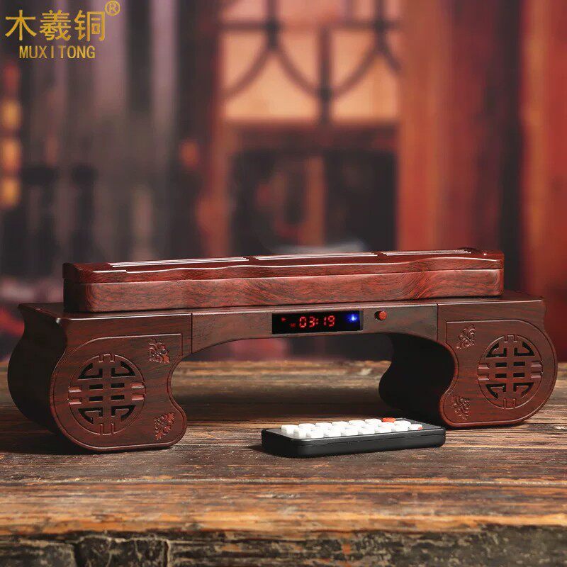 柏林之声通用木羲铜香薰茶室蓝牙音箱古典音乐机室内香熏炉