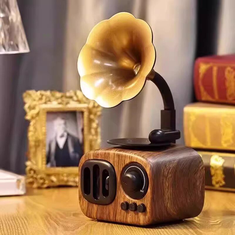 柏林之声音效复古喇叭蓝牙音箱家用收音机古典怀旧大音量插卡音响