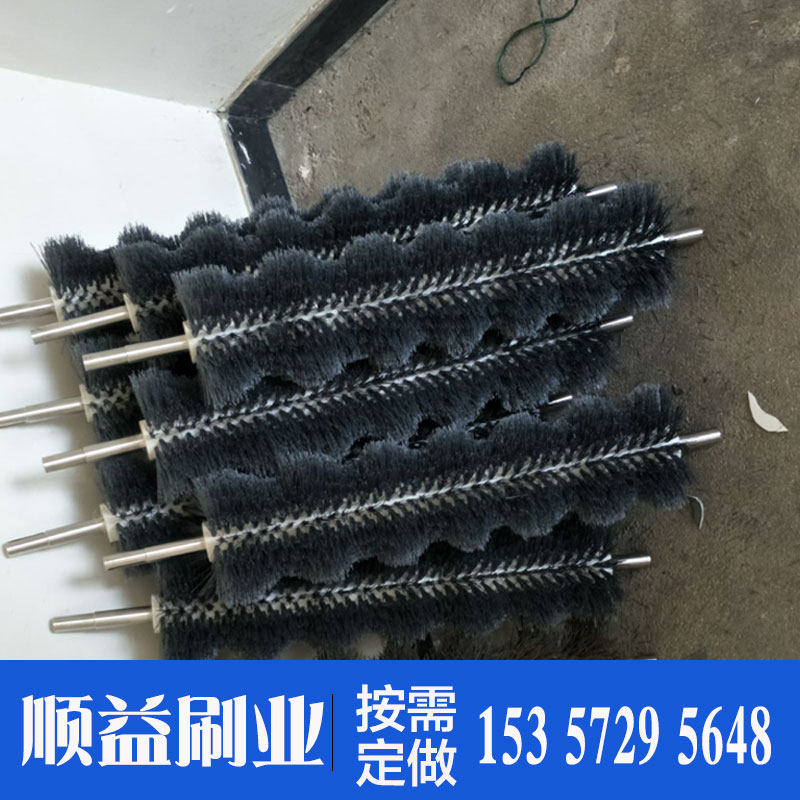 洗蛋机毛刷辊灰色磨料丝毛刷辊鸭蛋清洗刷辊耐磨白色尼龙丝半圆刷
