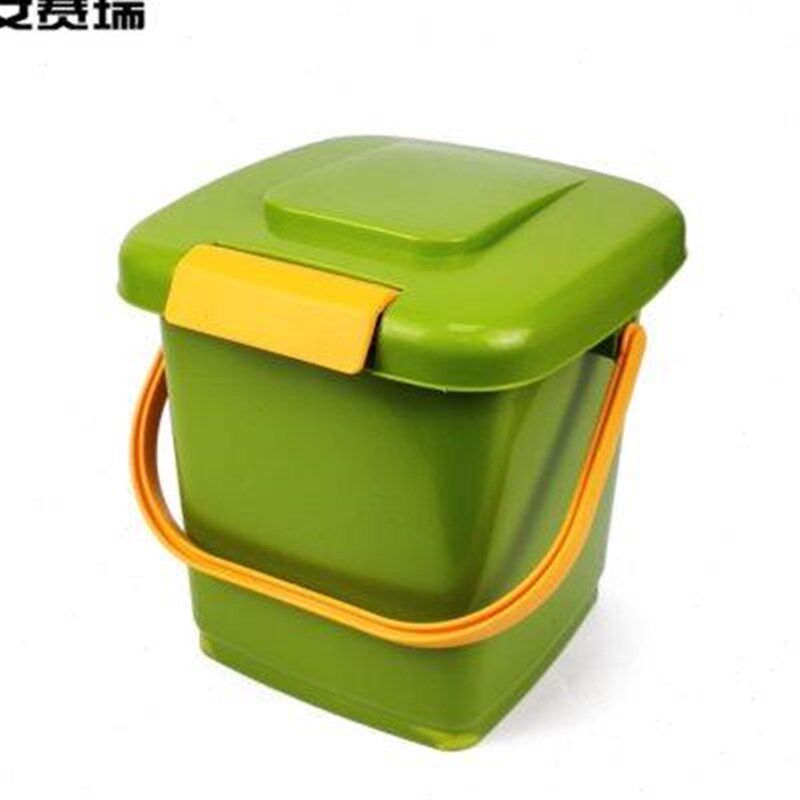 安赛瑞手提垃圾桶商用办公室垃圾桶8L带提手26.224.626cm2684