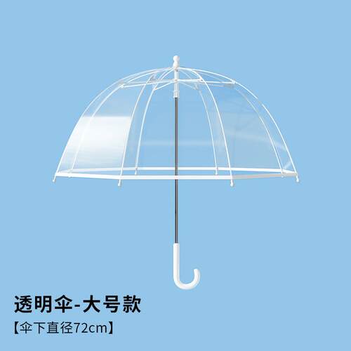 清新儿童雨伞女孩高颜值透明伞大号小号宝宝小学生男童长柄伞新款