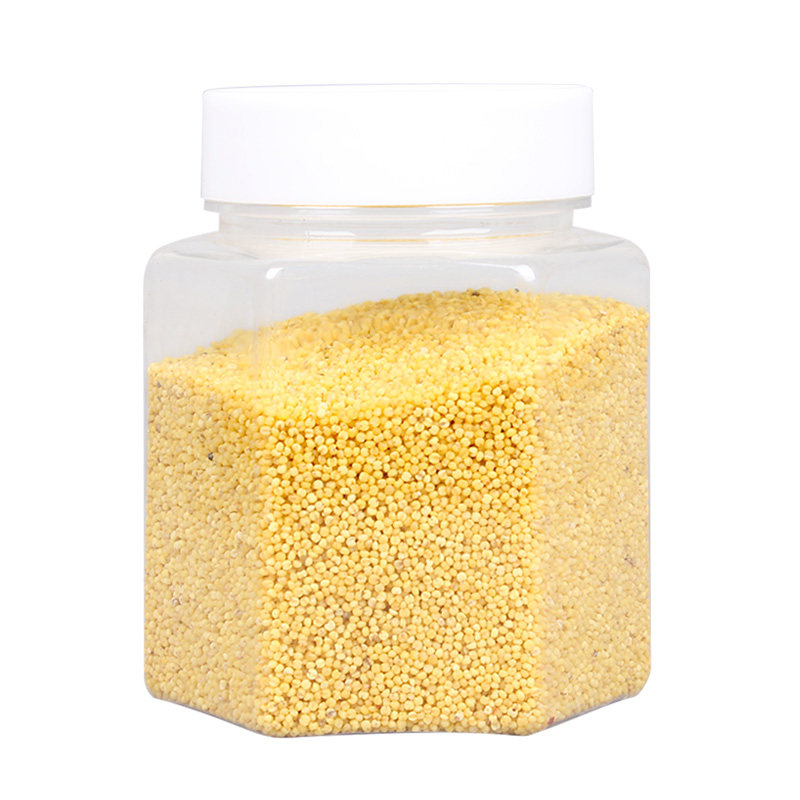 六边形塑料瓶蜂蜜瓶方形杂粮透明厨房食品储物P盒泡菜酱菜密封罐