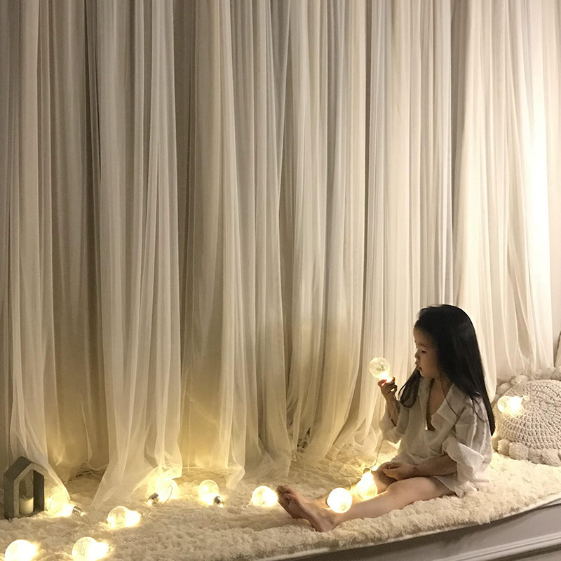 新款简约现代全遮光m窗帘网红公主风少女客厅卧室落地飘窗遮阳成