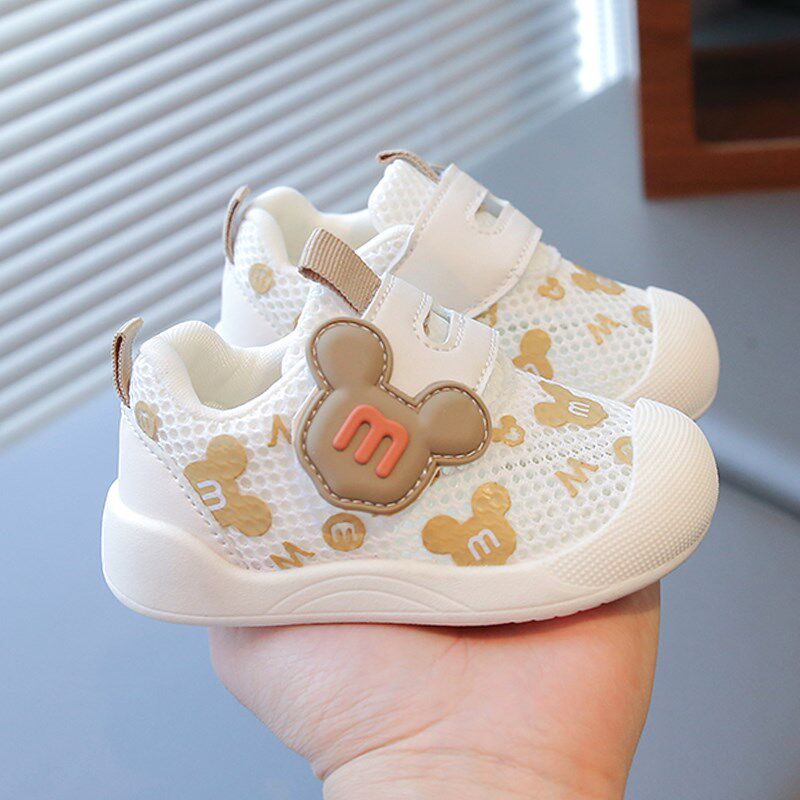 夏季学步鞋女男宝宝凉鞋网r鞋婴儿鞋子软底0一1-3岁透气网面男童