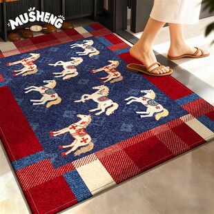 高级感入户门地垫进门防滑垫2026新款马年脚垫子玄关加厚入户地毯