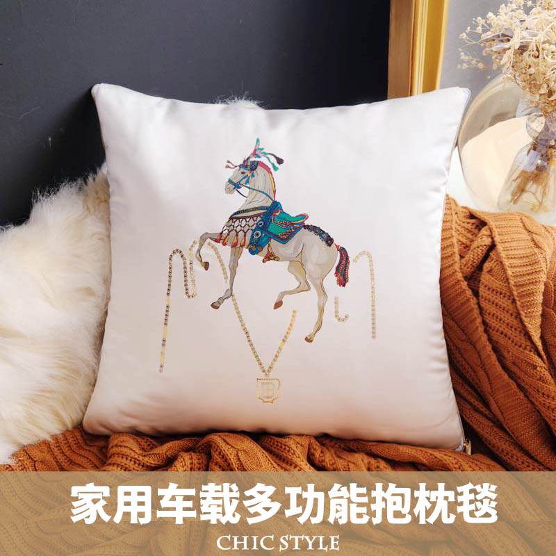 时尚车载家两用抱枕空调被子毯二合E一办公室沙发午休睡多功能春