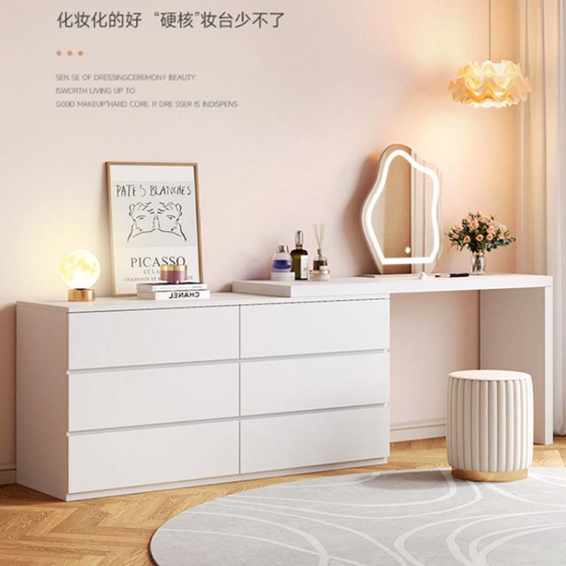 梳妆台卧室简约现代2024新款小户型主卧转角书桌一体斗柜化妆桌子