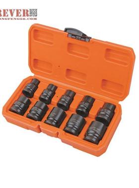 华丰巨箭10件套铬钼钢风炮短套筒组工具盒HF-81010A1快拆