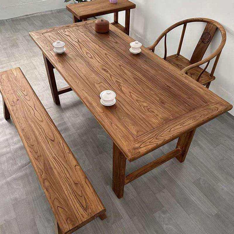 老榆木茶桌复古禅意木桌家用民宿餐桌简约中式茶台风化门板实木桌,电子元器件市场,其它元器件,淘宝优惠券,粉丝福利购,淘宝优惠卷