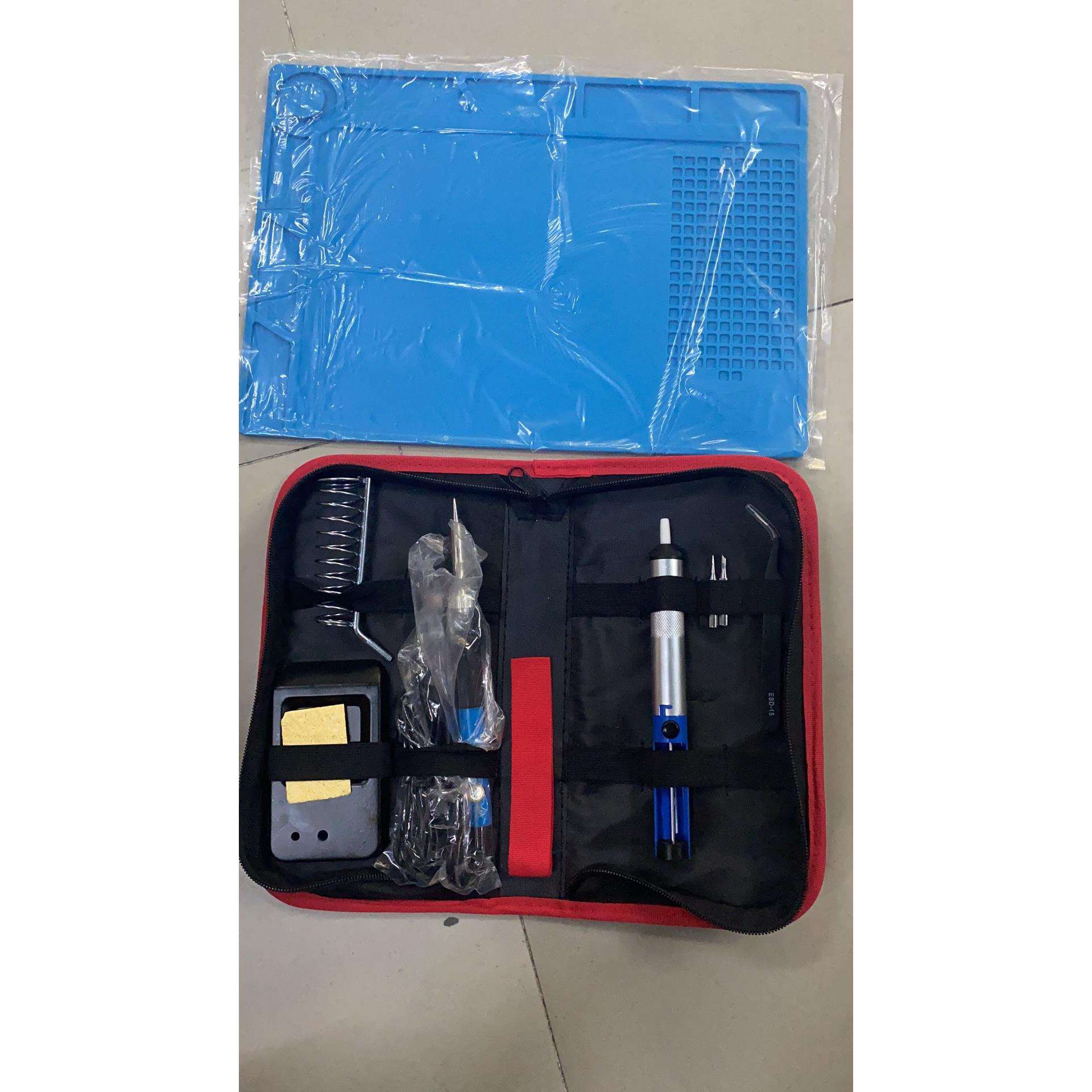 60W蓝色电烙铁家用焊接调温工业级电焊笔维修工具套装