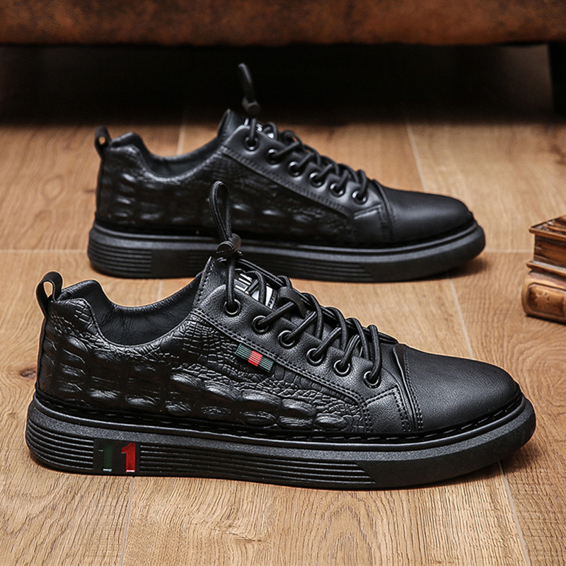 2021新款夏季男鞋商务潮流百搭休闲皮鞋男韩版懒人一脚蹬英伦板鞋