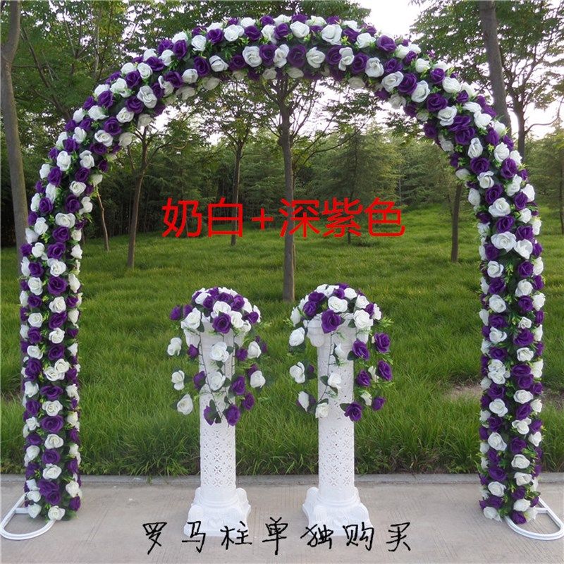 婚庆花门绢花拱门开业拱门花架结婚礼花拱门O装饰活动拱门全花花