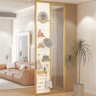 铁屏风隔断挡板客厅不锈钢玻璃入口孔板挡风墙