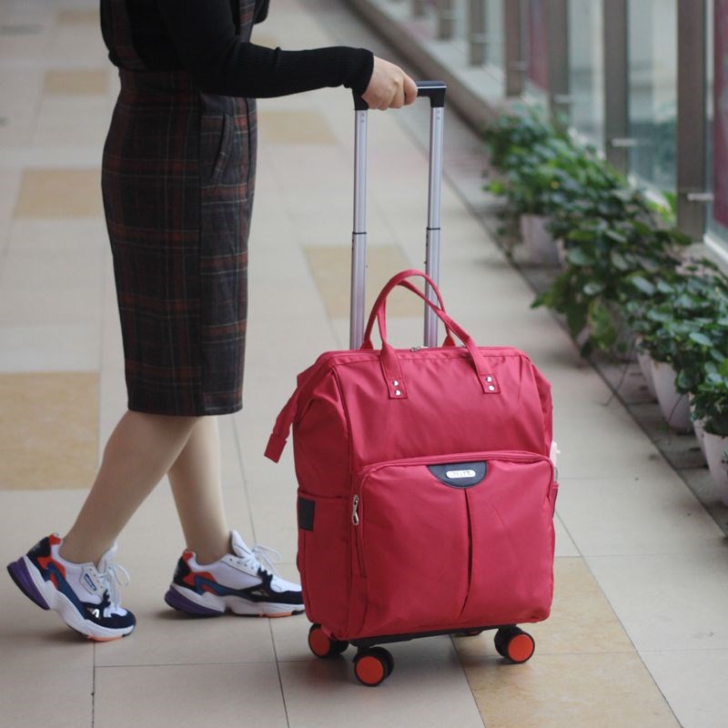 双肩拉杆旅行包大容量行李袋可拉可背可拆万向轮行李包Z女手提登
