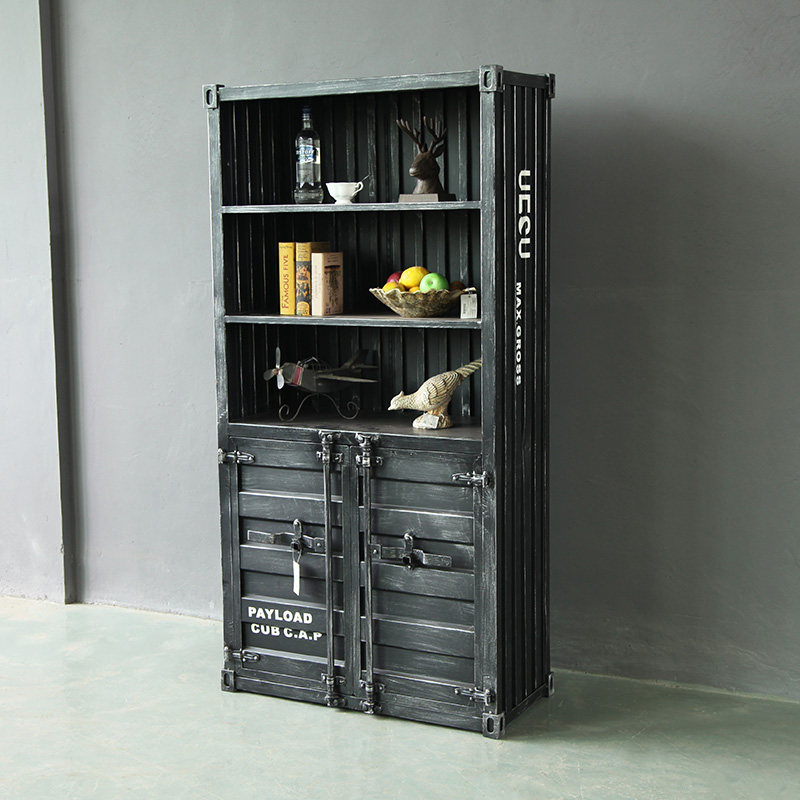 美式工业风集装箱酒柜现代简约客厅餐边柜L个性做旧玄关隔断柜定