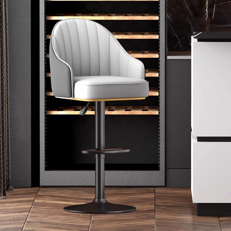 家用高脚椅意式极简吧台椅家用后现代软包高脚凳酒吧椅前台吧台椅,住宅家具,家用高脚椅,淘宝优惠券,粉丝福利购,淘宝优惠卷