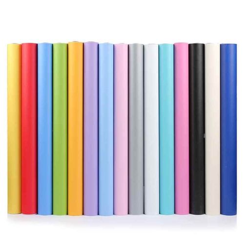 PVC加厚纯色墙纸自粘壁纸防水即时贴家具翻新卧室贴纸122cm*50米