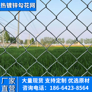 热镀锌防锈勾花网果园山地养殖网防护网围网斜方网围X栏网球场用