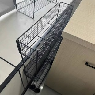 卫生间门后置物架浴室夹缝桌边收纳架厕所缝隙窄缝落地收纳柜架子