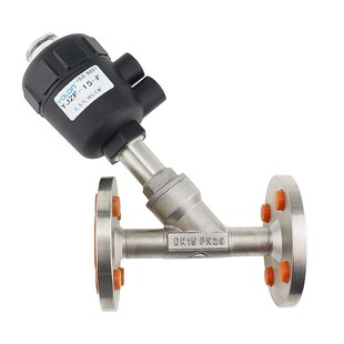 角座阀气动执行器304法兰开关配件高温二通4分空气油水控制阀YJZF