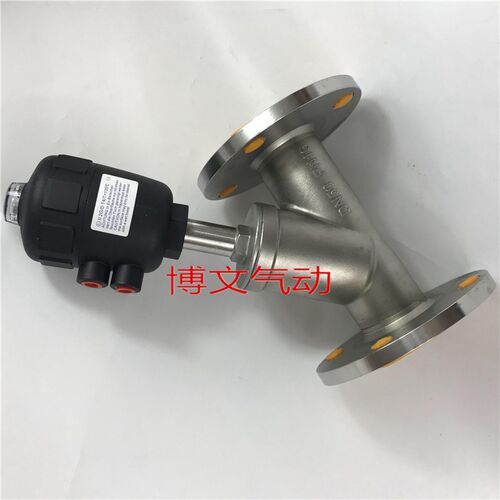 304不锈钢法兰角座阀/常闭式气动法兰角座阀DN25 40 50 1寸2寸6分