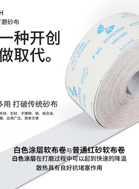 干磨砂布手撕砂纸木工沙皮抛光砂带卷家具浮雕打磨砂皮白砂涂层砂