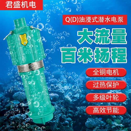 德国进口QD多级潜水泵油浸式家用220V高扬程大流量深井农用灌溉38