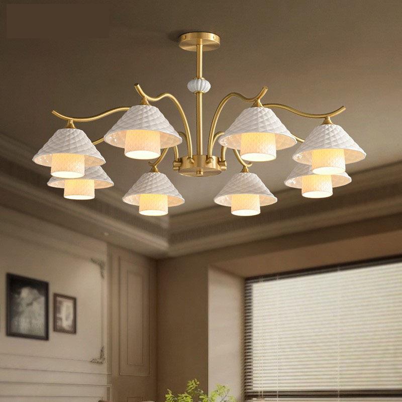 黑胡桃木蚕丝吸顶灯中古日式诧寂风奶油民宿卧室餐厅复古禅意吊灯