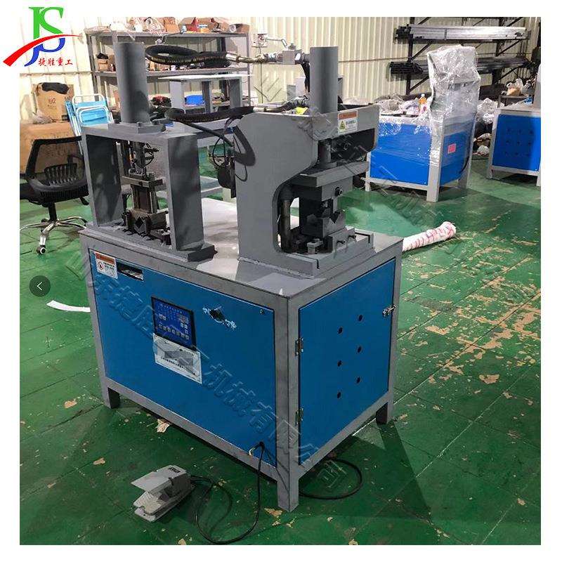 45度90度双工位液压切角机 20mm方管液压冲角机 不锈钢管折角机