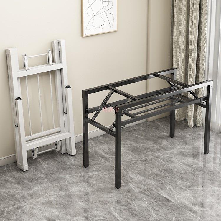 简易折叠桌脚架子课桌架桌腿办公桌架单双层弹簧架对折架支架会议