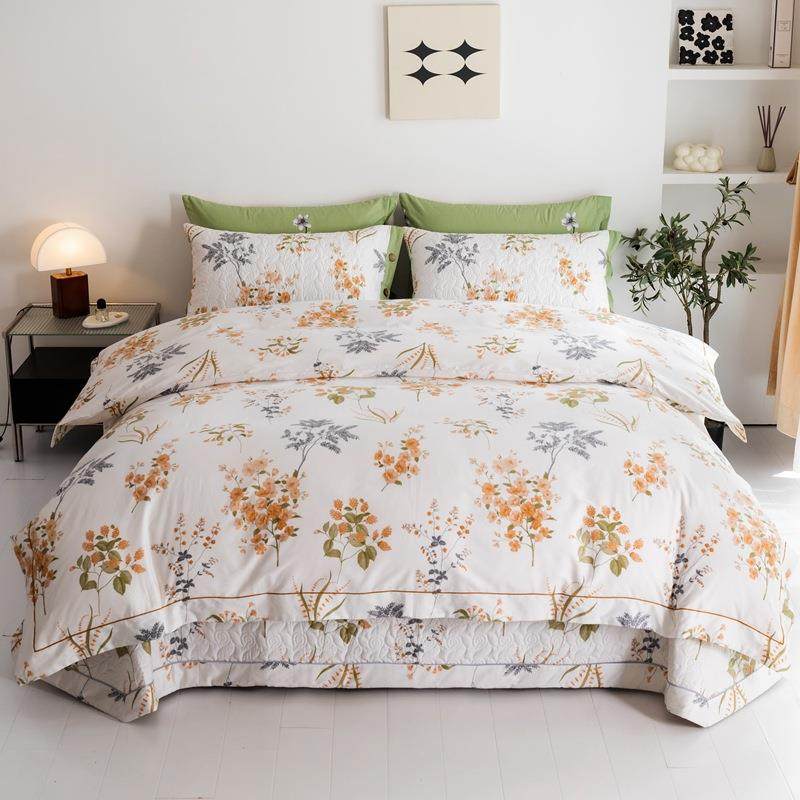 高支密全棉单层被套绗缝夹棉床笠四件套纯棉夹棉床盖四件套全棉,鲜花速递/花卉仿真/绿植园艺,割草机/草坪机,淘宝优惠券,粉丝福利购,淘宝优惠卷