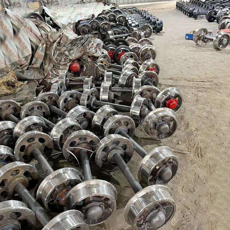 铸铁矿车轮矿用平板车配件矿车轮对井下用铸钢实心矿车单轮