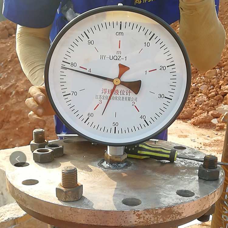 UQZ-1-2表盘指针式浮球液位计 顶装侧装槽车油罐车液位控制器