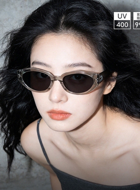 gm章若楠同款猫眼墨镜女高级感2026新款防紫外线偏光太阳镜近视男