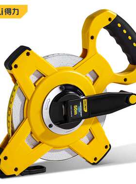 工具 3倍速塑壳架式皮卷尺工地施工测量工具 DL98030 50 1E18