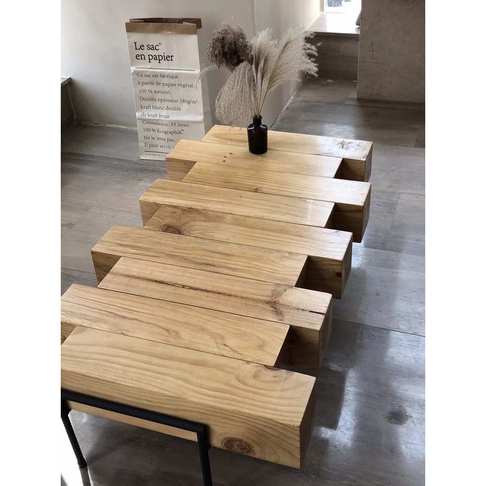 北欧实木茶几时尚简约复古做旧家用客厅创意工业风原木小茶几桌子