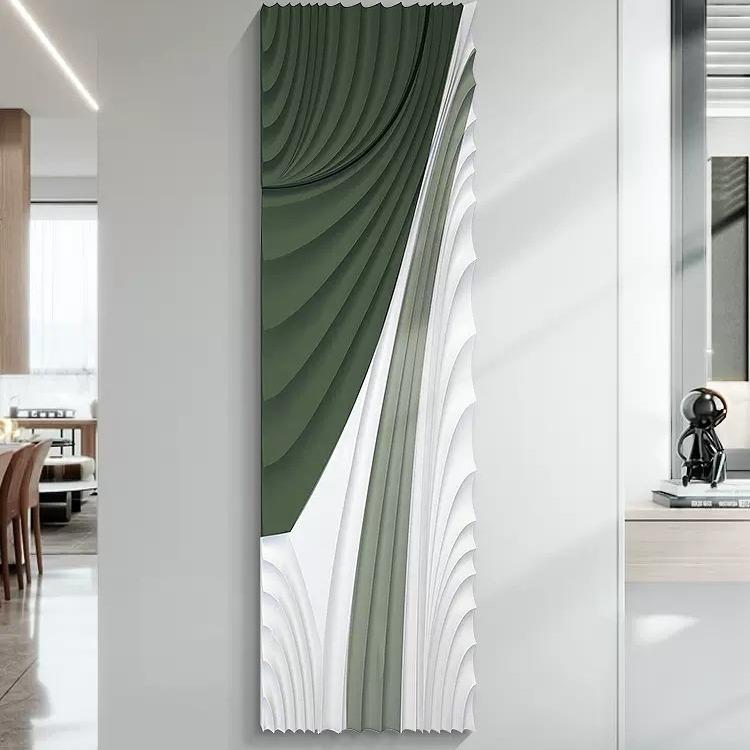 简约现代玄关装饰画抽象木头壁画走廊过道挂画竖版轻奢立体浮雕画