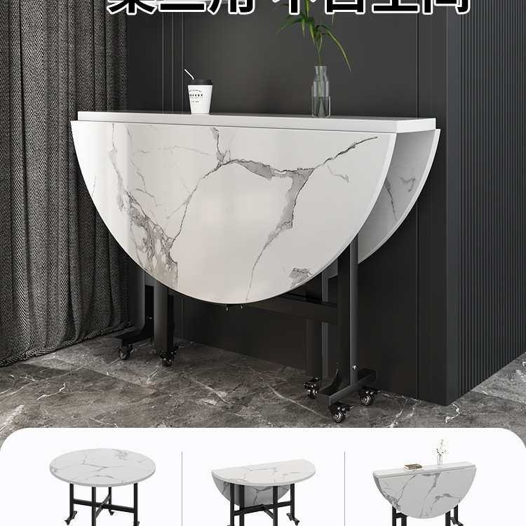 圆桌客厅家用小户型可折叠大圆餐桌10人饭桌餐厅圆形实木吃饭桌子