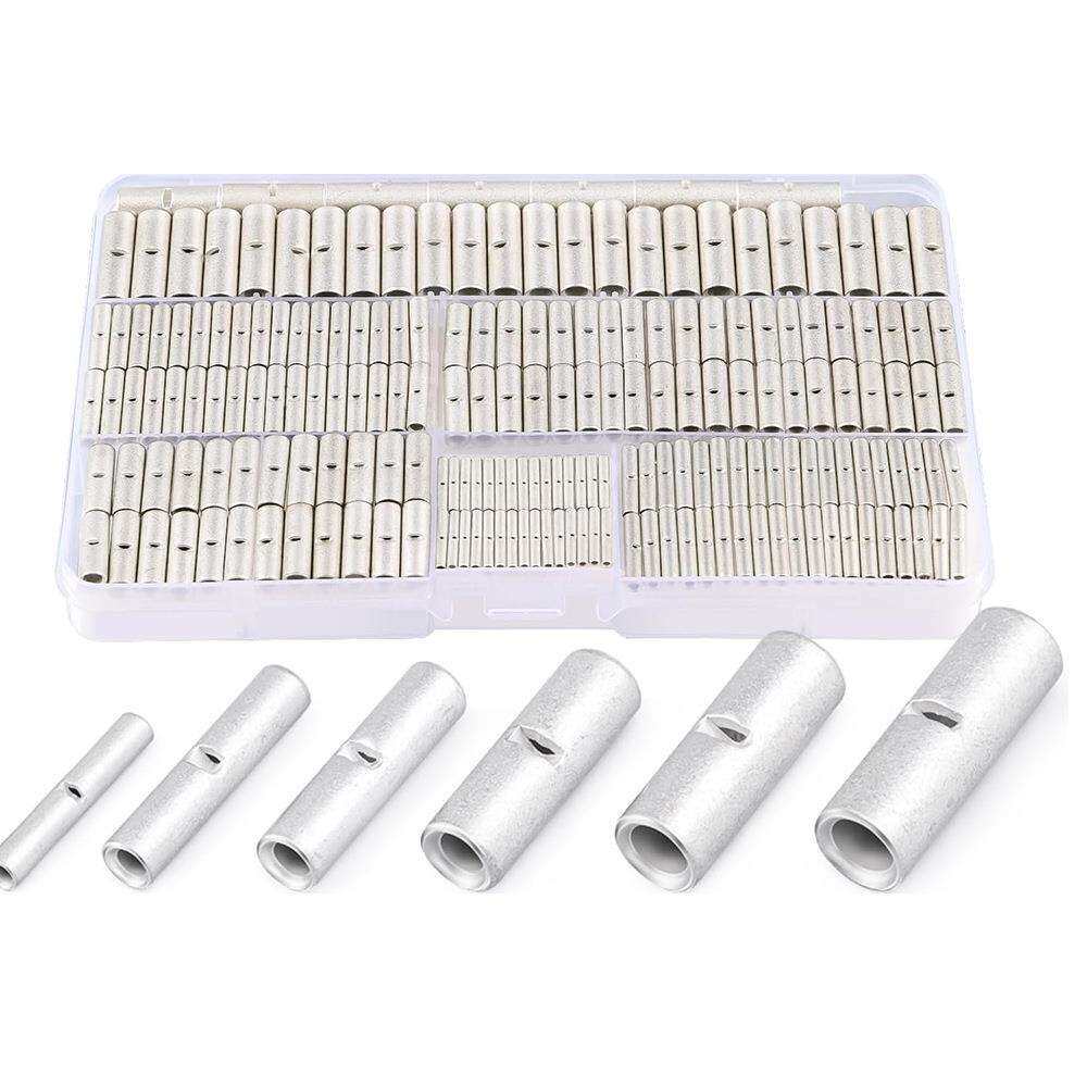 跨境460pcs盒装24-8AWG/非绝缘管型对接连接器中接接线端子