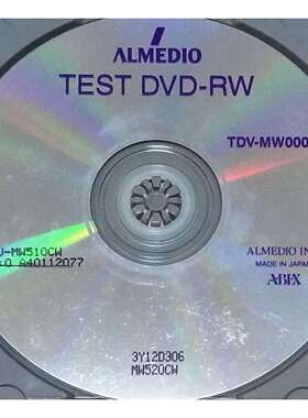 ABEX测试碟TDV-MW513CW偏芯测试碟DVD-RW格式