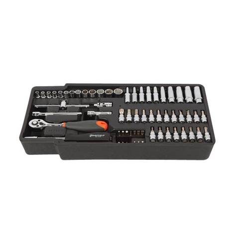 钢盾工具64件套6.3mm系列套筒组合工具托配合工具车用S025021