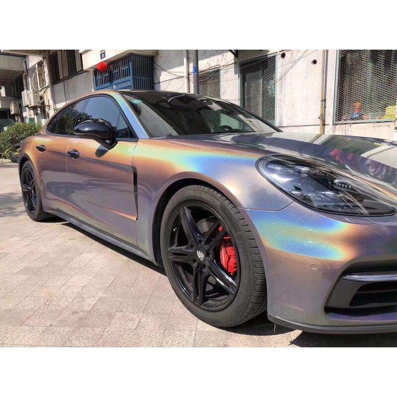 变色锦绣灰流光魅影七彩丹霞电闪雷鸣亮面珠光金属改色膜贴膜