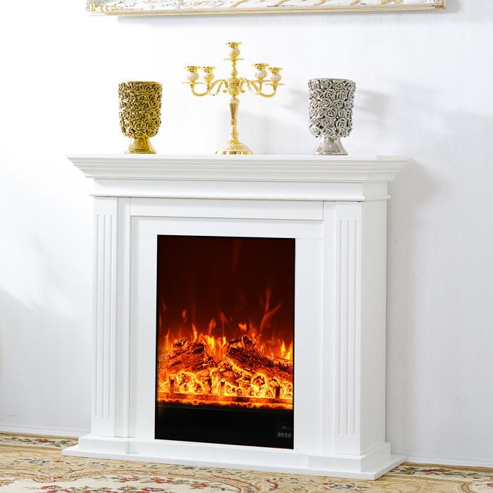 壁炉欧式实木壁炉白壁炉美式取暖电壁炉装饰壁炉架