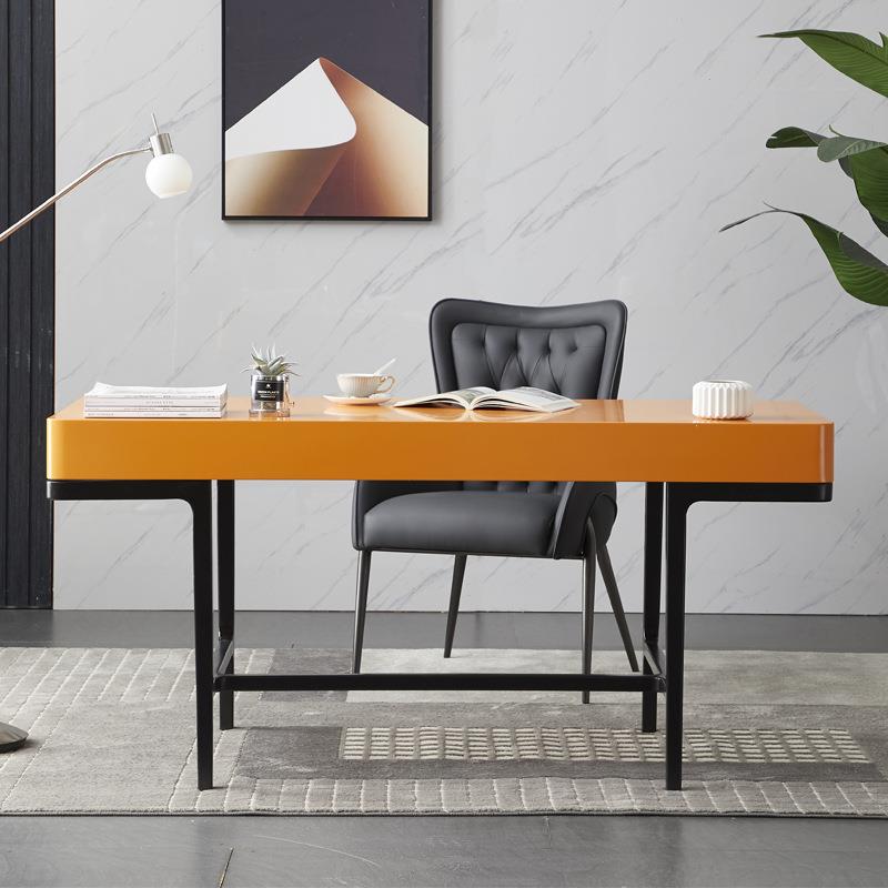 意式极简书房实木书桌别墅小户型样板间现代家用办公桌