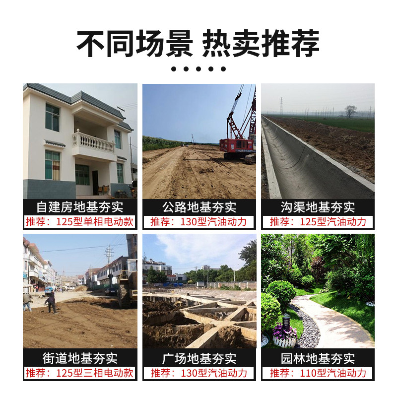 汽油冲击夯电动打夯机震动地坪蹦蹦立式地面地基夯电动柴油夯实机