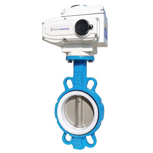 电动衬氟蝶阀DN100不锈钢四氟耐酸碱防腐蚀防爆切断调节阀门D971F